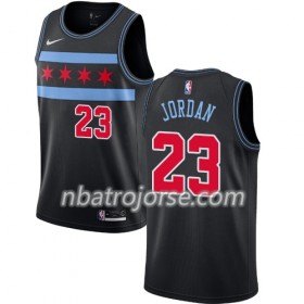 Män Chicago Bulls Tröja Michael Jordan 23 2018-19 Nike City Edition Svart Swingman